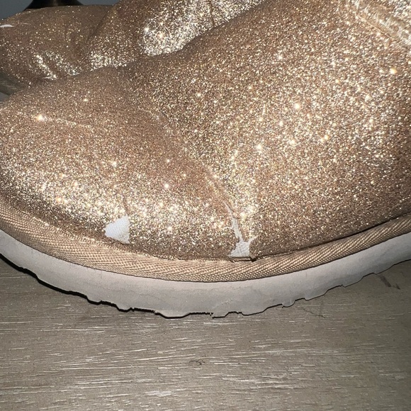 Ugg Gold Mini Bailey Bow Sparkle Size 9 - Picture 5 of 8